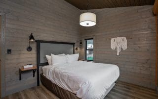 bedroom view in sasquatch log cabin kit