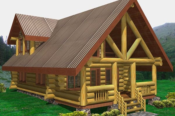 Full Scribe Log Home Custom Built Floor Plans.