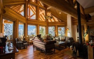 Living Area of Bc Home Builders Log home
