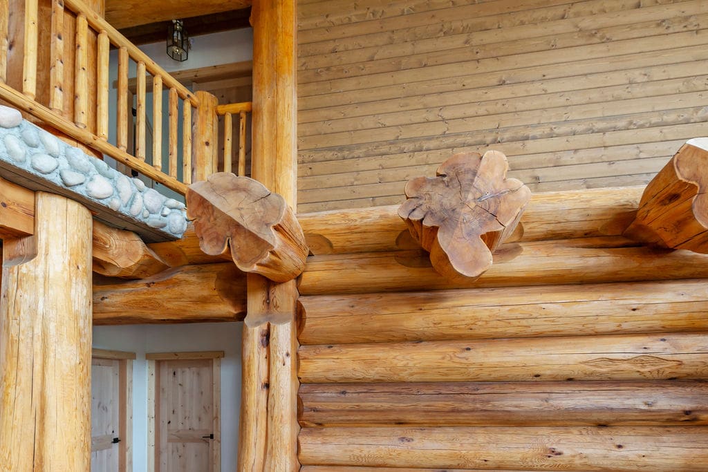 British Columbia custom-built post and beam log home.