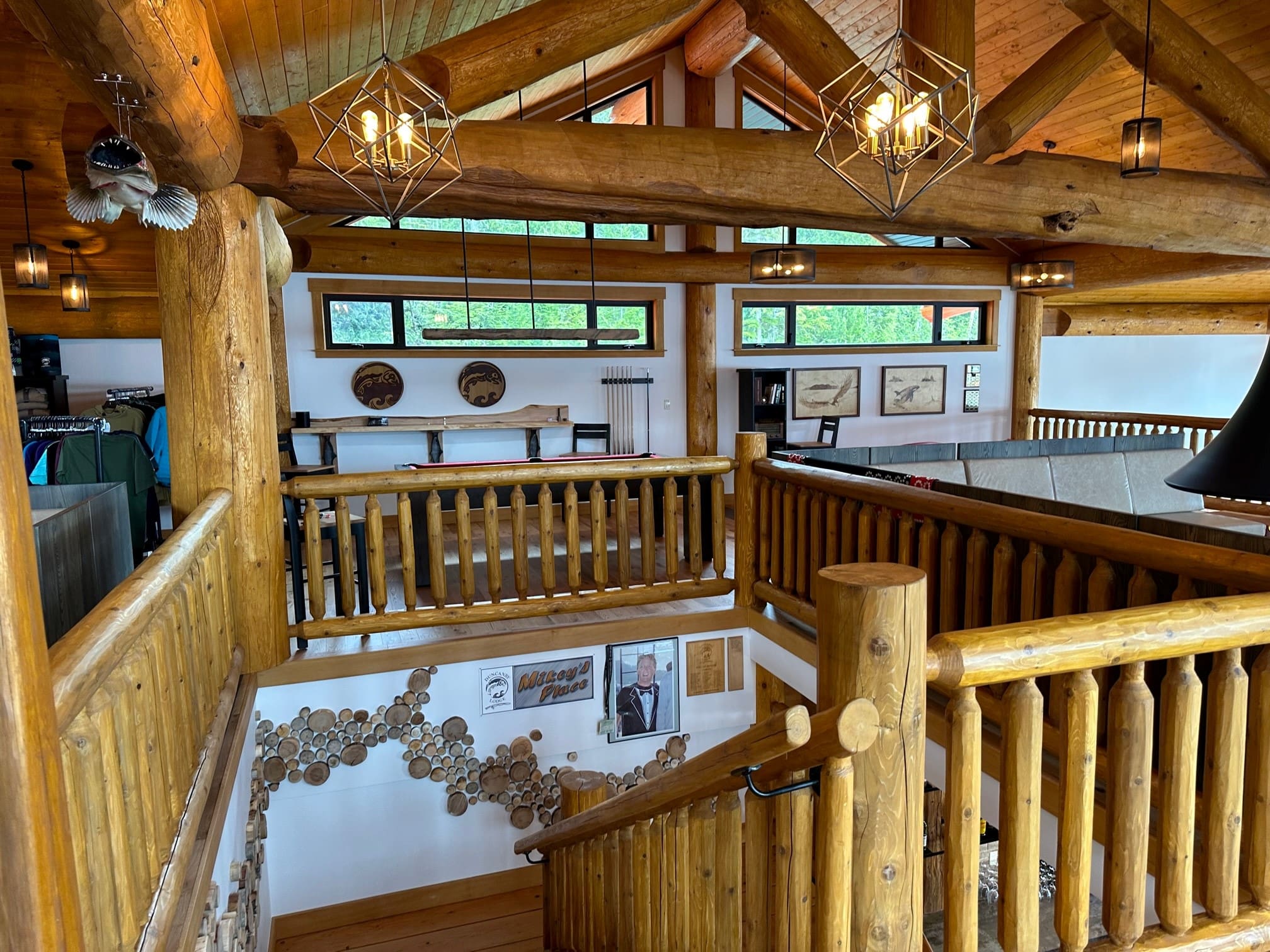 bc home builders interior of custom built post and beam log home