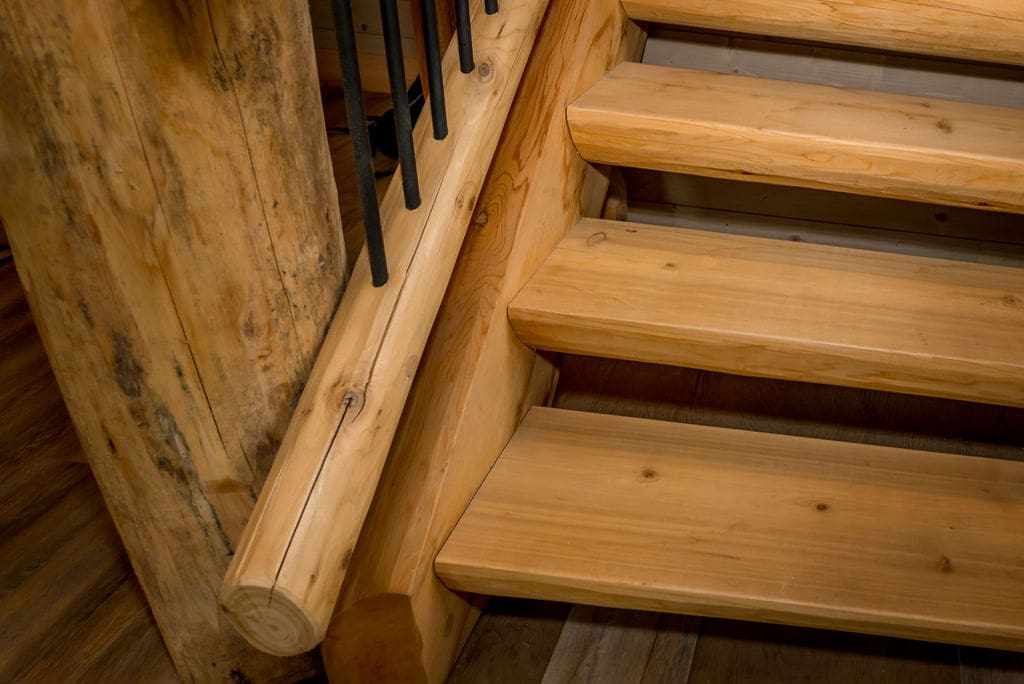 custom built log cabin kits log stair connections